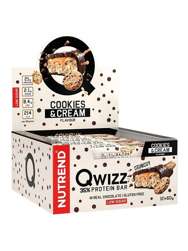 1-Qwizz 35% Protein Bar, Cookies & Cream - 12 x 60g 1