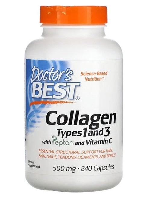 1-Collagen Types 1 and 3 with Peptan and Vitamin C, 500mg - 240 caps 1