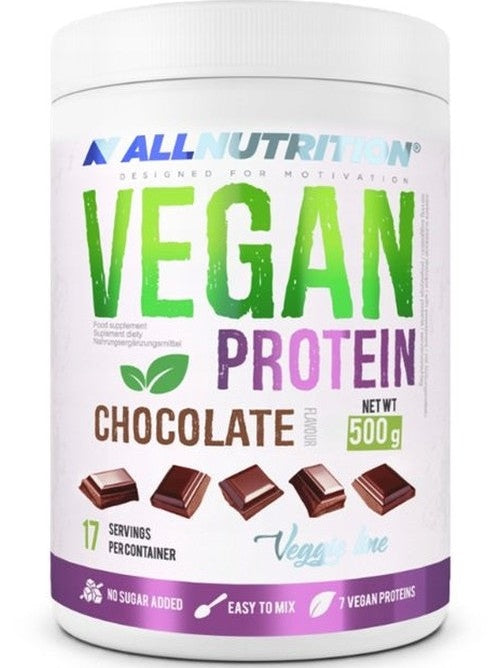 1-Vegan Protein, Chocolate - 500 grams 1