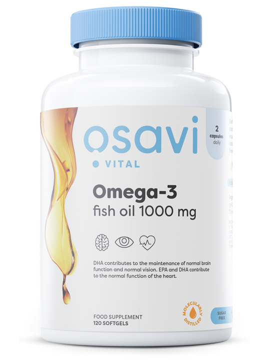 1-Omega-3 Fish Oil Molecularly Distilled, 1000mg (Lemon) - 120 softgels 1