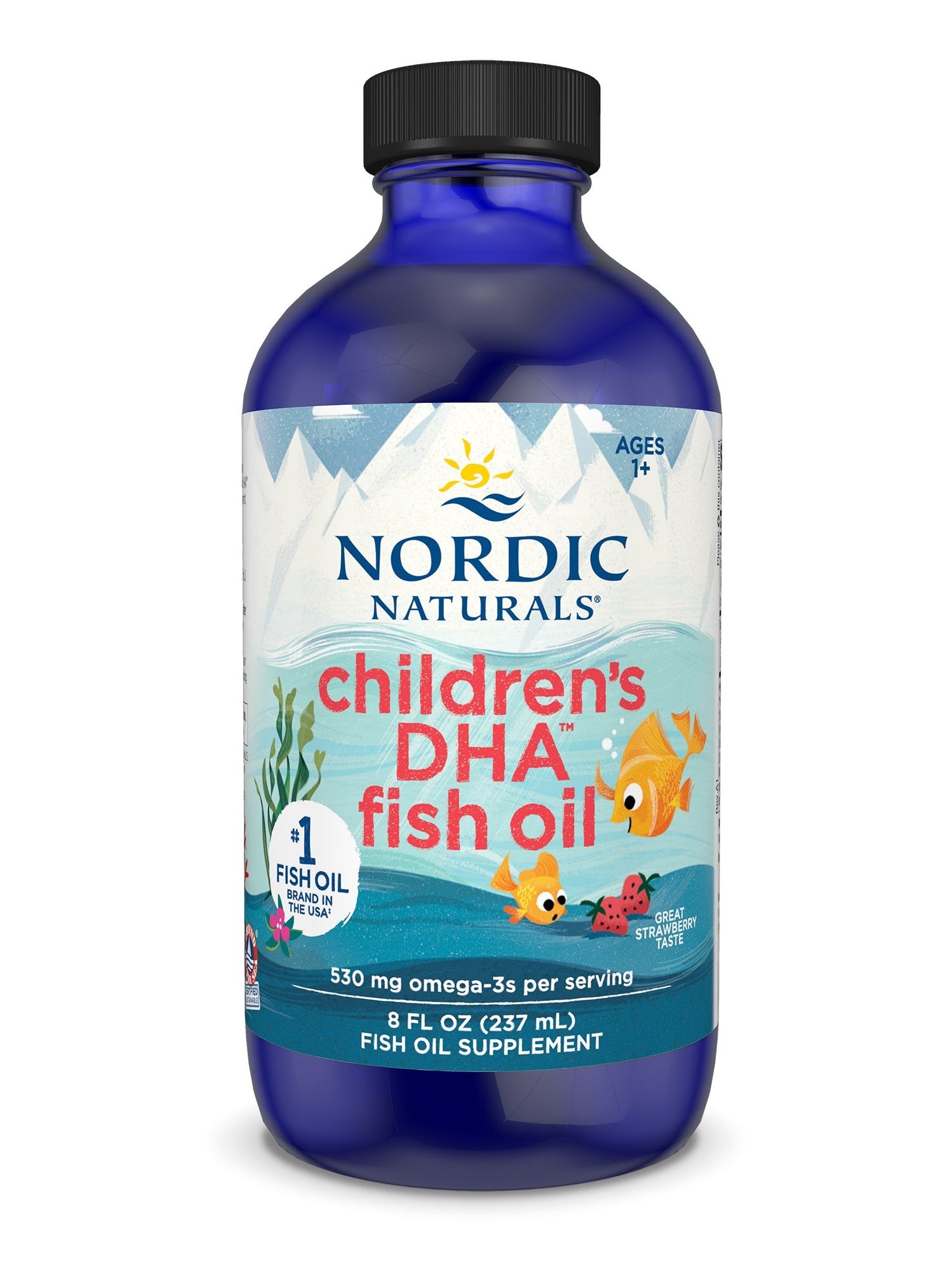 1-Children's DHA, 530mg Omega-3 Strawberry (EAN 768990891007) - 237 ml. 1