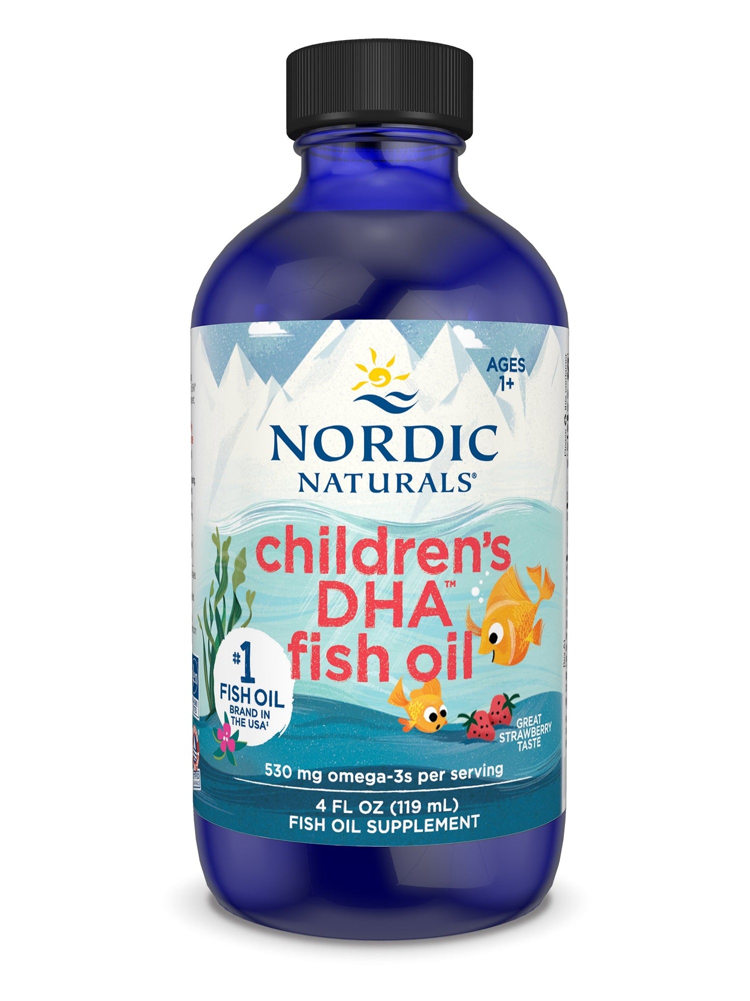 1-Children's DHA, 530mg Omega-3 Strawberry (EAN 768990891281) - 119 ml. 1