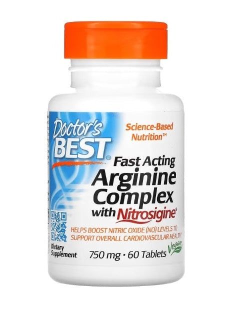 1-Fast Acting Arginine Complex with Nitrosigine, 750mg - 60 tablets 1