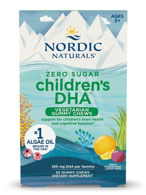 1-Children's DHA Vegetarian Gummy Chews, 250mg Passion Fruit Lemon - 30 gummies 1