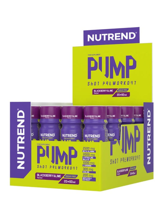 1-Pump Pre-Workout Shot, Blackberry & Lime - 20 x 60 ml. 1