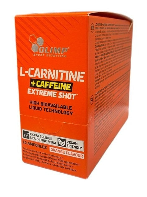 1-L-Carnitine + Caffeine Extreme Shot, Orange - 10 x 25 ml. 1