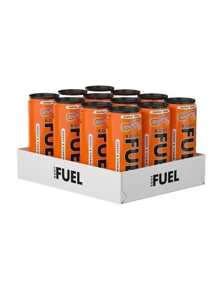 1-Bodyfuel Energy Cans, Orange - 12 x 330 ml. 1