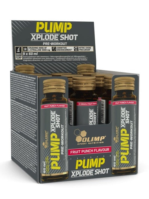 1-Pump Xplode Shot, Fruit Punch - 9 x 60 ml. 1