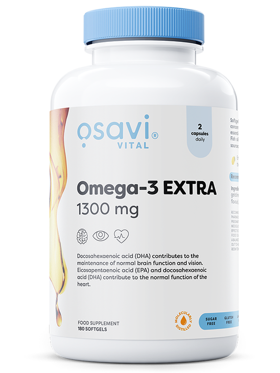 1-Omega-3 Extra Molecularly Distilled, 1300mg (Lemon) - 180 softgels 1