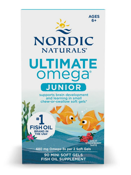 1-Ultimate Omega Fish Oil Junior, 680mg Strawberry - 90 mini softgels 1