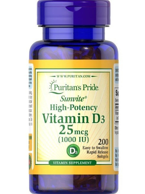 1-Vitamin D3, 1000IU - 200 softgels 1