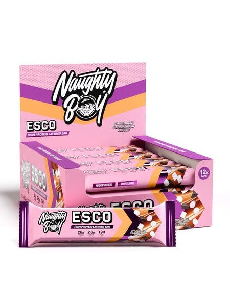 1-ESCO Protein Bar, Chocolate Caramellow - 12 x 65g 1