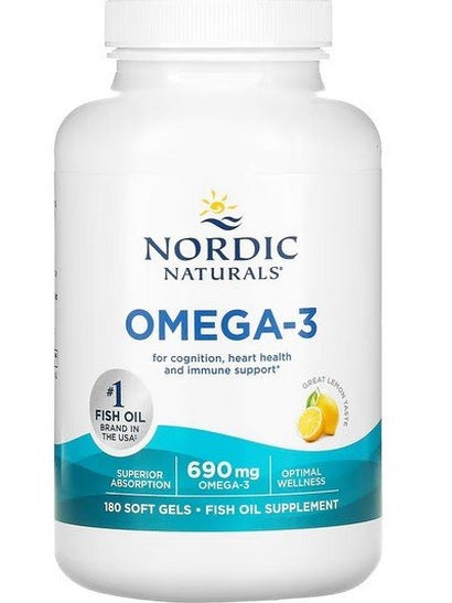 1-Omega-3, 690mg Lemon - 180 softgels 1