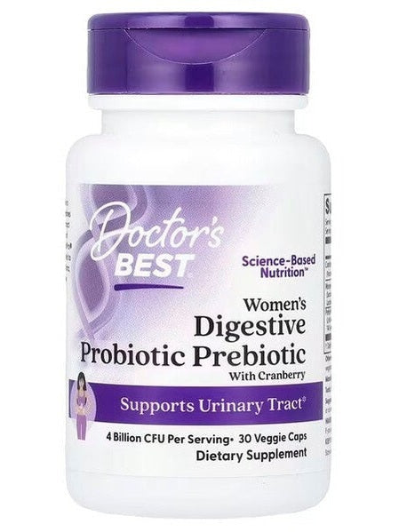 1-Women's Digestive Probiotic Prebiotic With Cranberry - 30 vcaps 1
