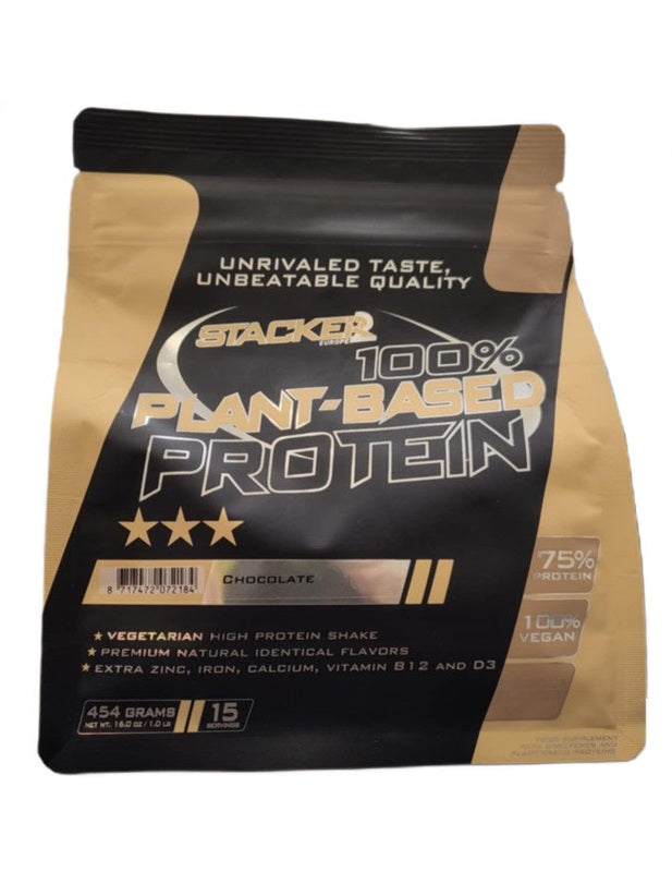 1-100% Plant Based Protein, Chocolate - 454 grams 1