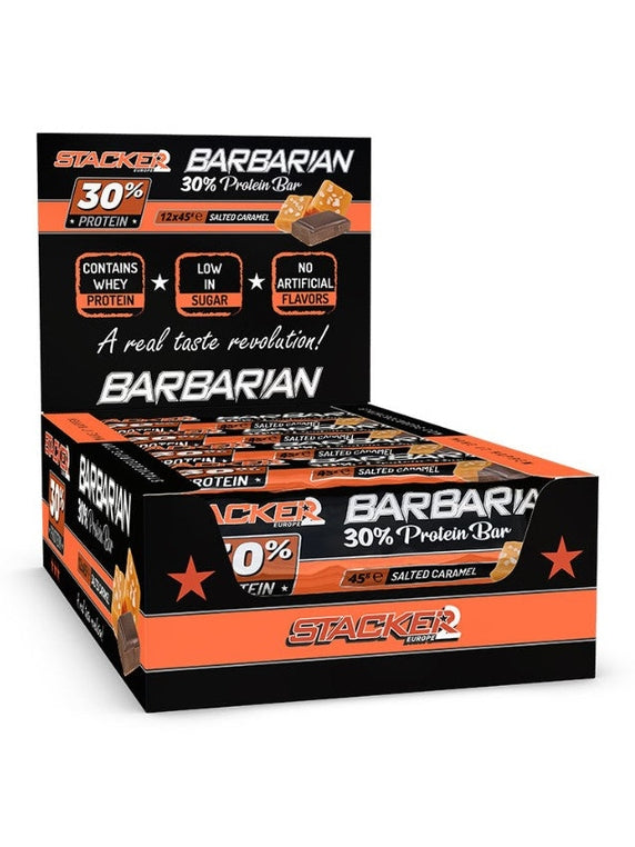 1-Barbarian 30% Protein Bar, Salted Caramel - 12 x 45g 1