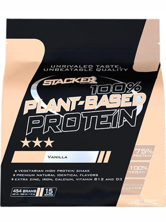 1-100% Plant Based Protein, Vanilla - 454 grams 1