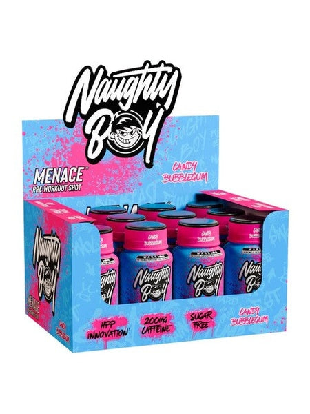 1-Menace Pre-Workout Shot, Candy Bubblegum - 12 x 60 ml. 1