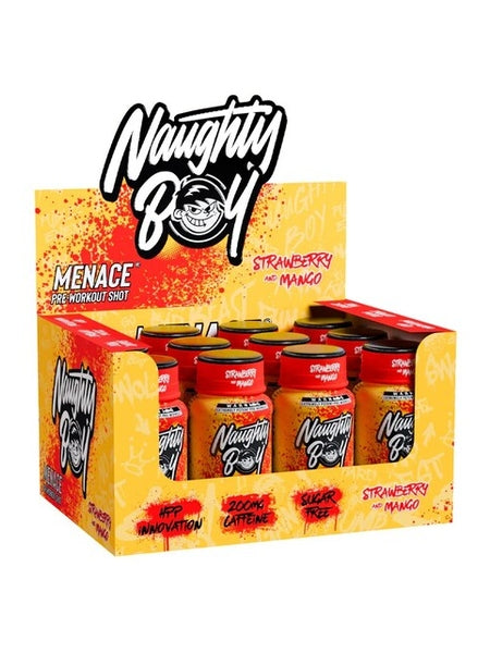 1-Menace Pre-Workout Shot, Strawberry & Mango - 12 x 60 ml. 1