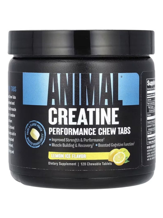 1-Animal Creatine Chews, Lemon Ice (EAN 039442005182) - 120 chewable tablets 1