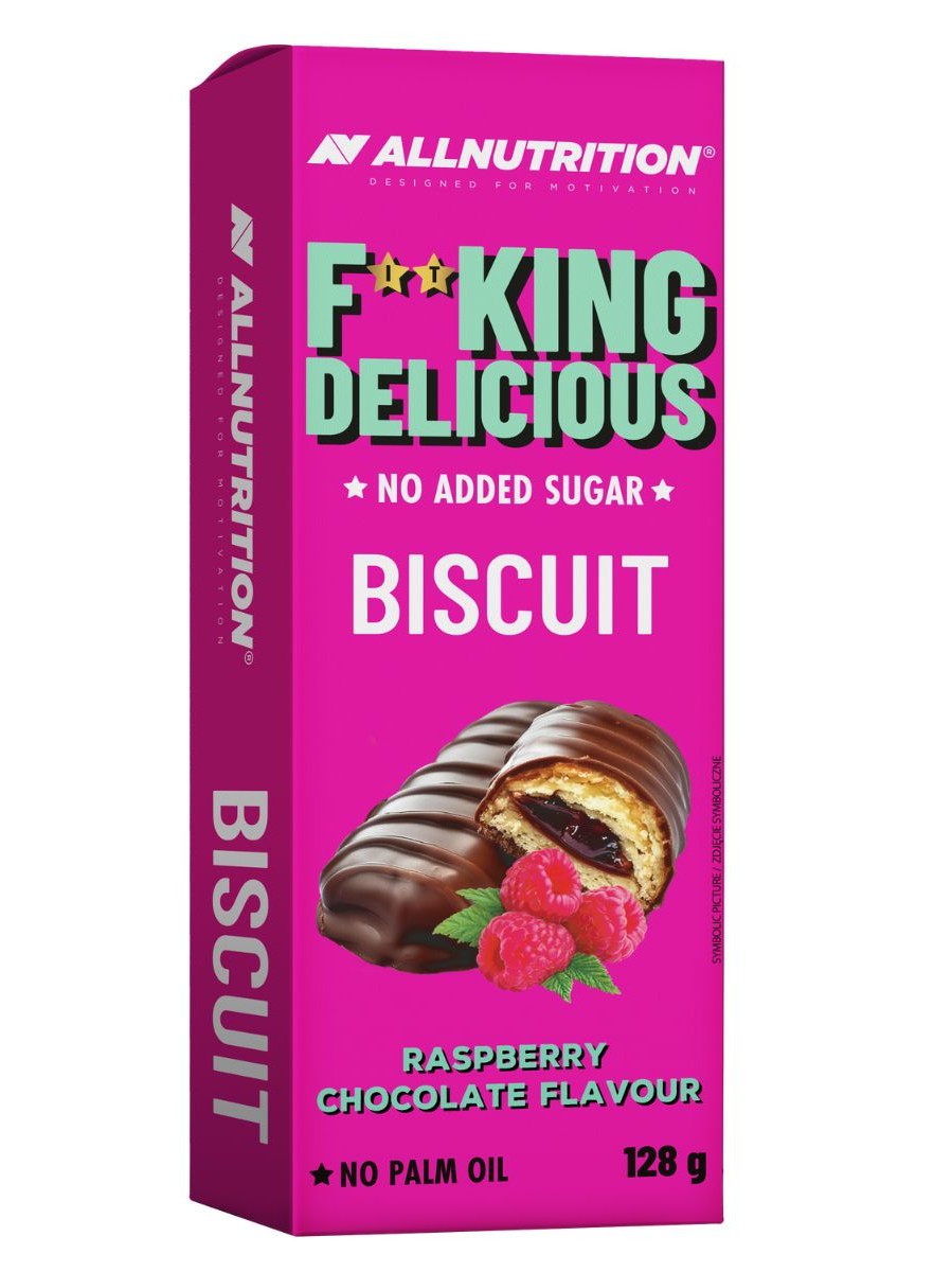 1-Fitking Delicious Biscuit, Raspberry Chocolate Flavour - 128 grams 1