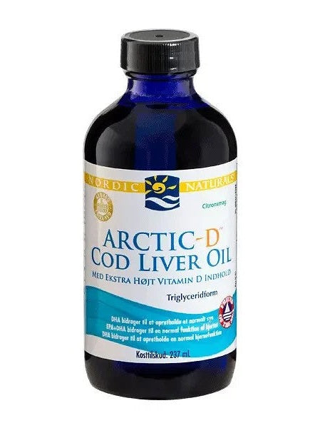 1-(Danish Label) Arctic-D Cod Liver Oil, Lemon - 237 ml. 1