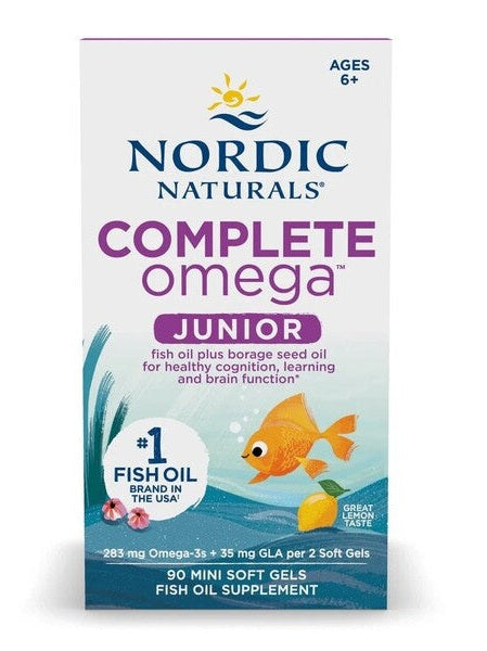 1-Complete Omega Junior, 283mg Lemon - 90 mini softgels 1