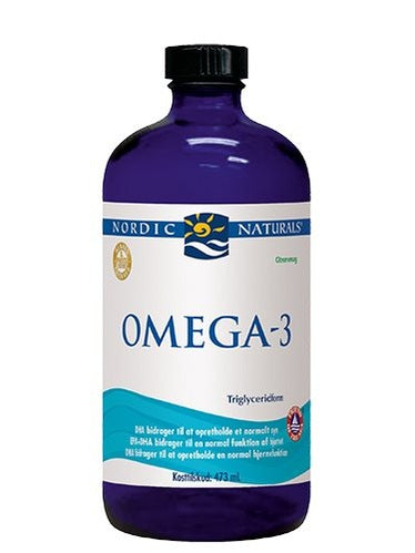 1-(Danish Label) Omega-3 Fiskeolie, 1560mg Lemon - 473 ml. 1