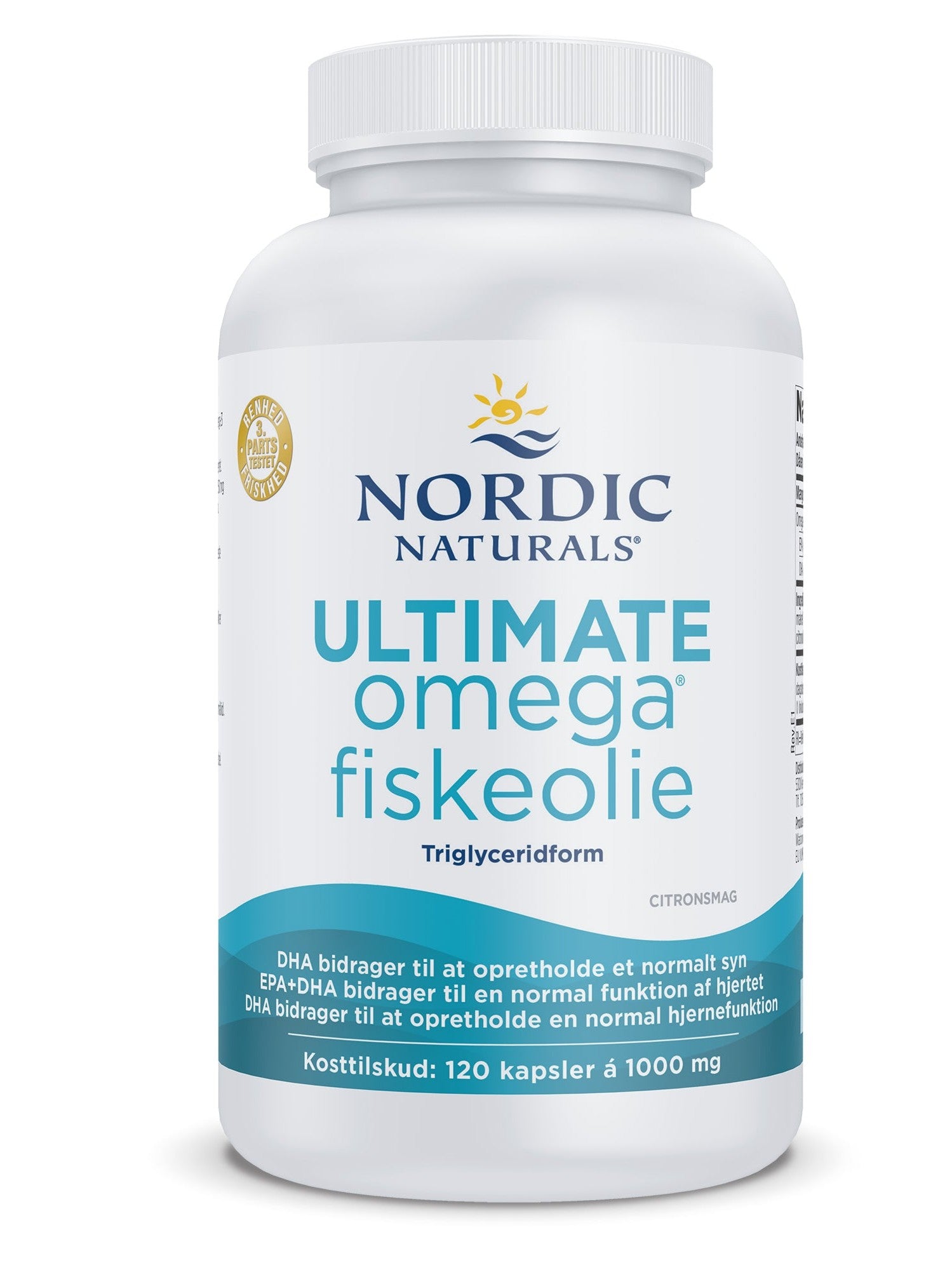 1-(Danish Label) Ultimate Omega Fiskeolie, 1280mg Lemon - 120 softgels 1