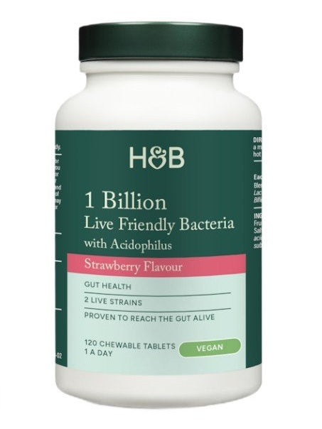 1-1 Billion Live Friendly Bacteria with Acidophilus, Strawberry - 120 chewable tablets 1